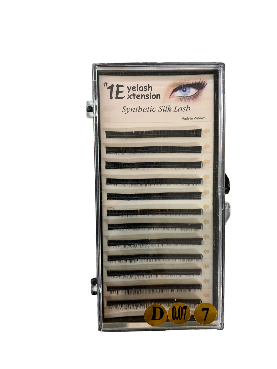 1E Eyelash Extension Synthetic Silk Lash D-0.07-07